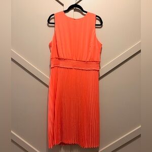 Croft & Barrow Coral Pleated Midi Dress